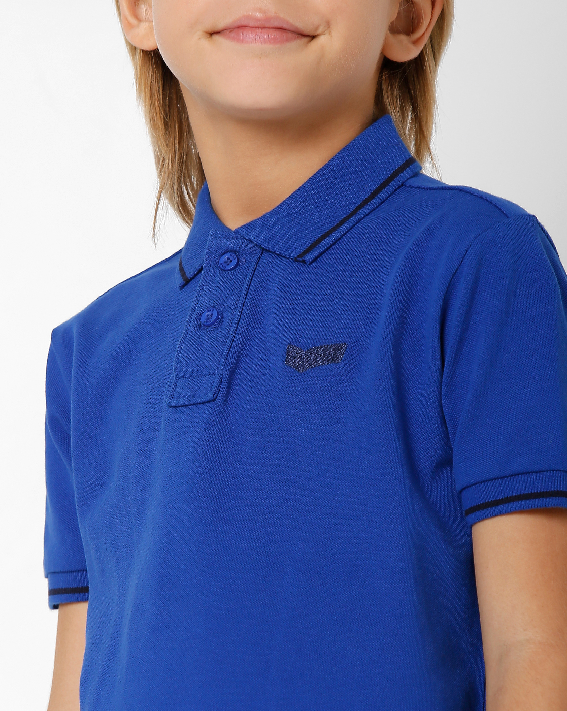 GAS KIDS Boys Solid Blue T-Shirt